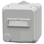 MENNEKES Base mural Cepex SCHUKO® con casilla de rotulación, gris claro 4573