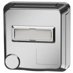 MENNEKES Base semiempotrable Cepex con casilla de rotulación,  aluminio blanco 4845ME