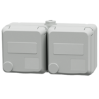 MENNEKES Base doble Cepex con toma de tierra, gris claro 4483