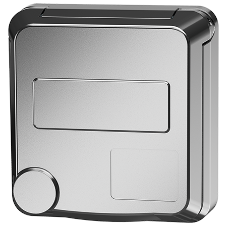 MENNEKES Base semiempotrable Cepex con toma de tierra, aluminio blanco 4504