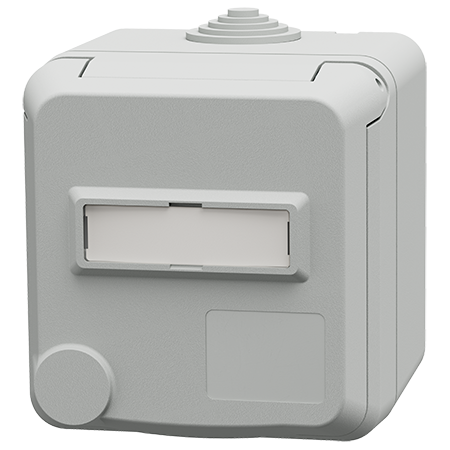 MENNEKES Base mural Cepex SCHUKO® con casilla de rotulación, gris claro 4573