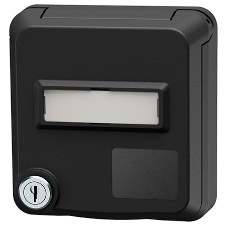 MENNEKES Base semiempotrable de datos Cepex con cerradura y con casilla de rotulación, negro azabache 4645